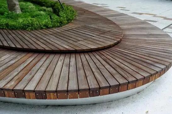 防腐木樹池坐凳，樹池與坐凳完美的結合!