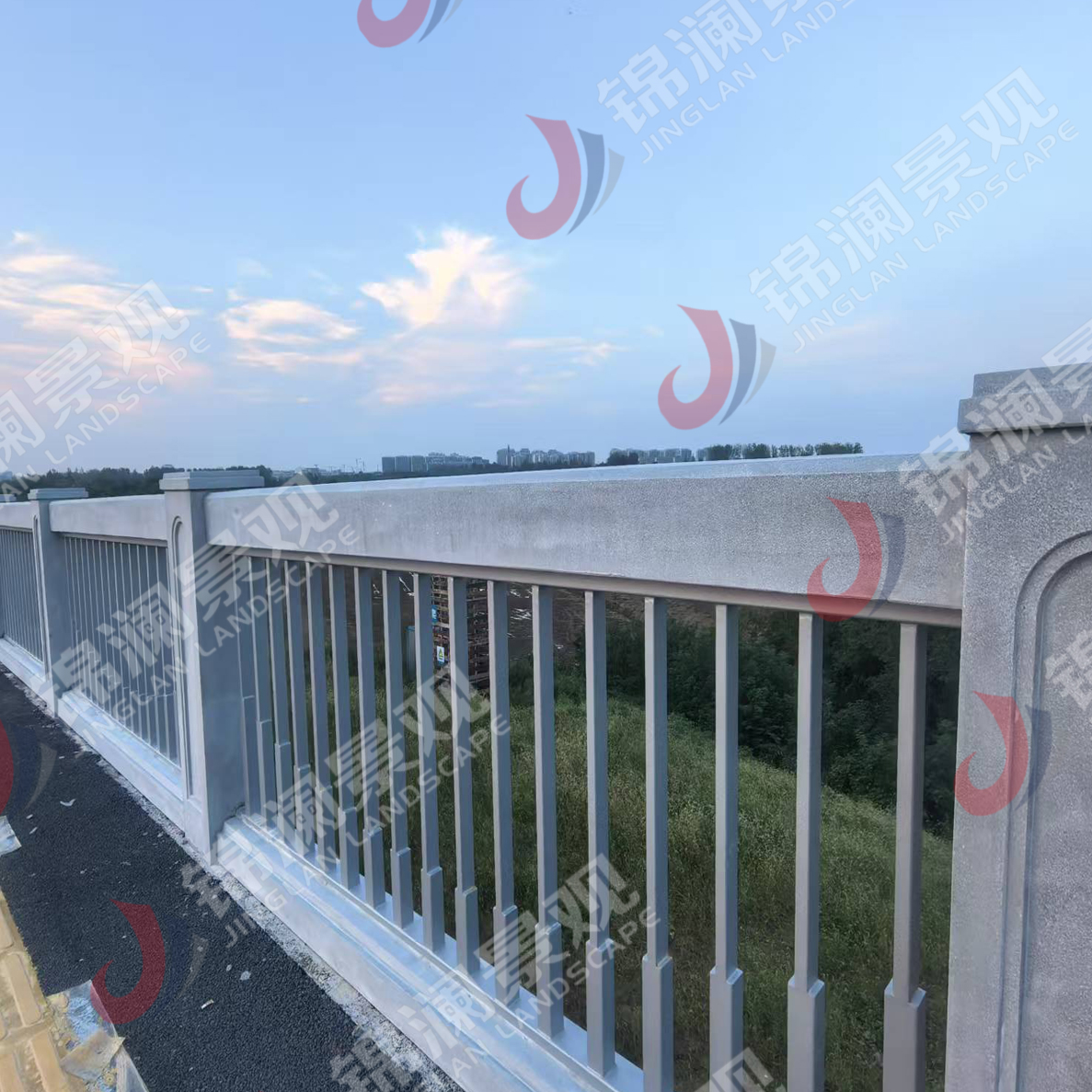 景觀欄桿,橋梁裝飾,鑄造石,晶鑄石,精鑄石,鋁合金欄桿,鋁合金防撞護欄,UHPC裝飾掛板,UHPC清水板,GRC