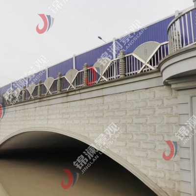 鑄造石景觀亮化欄桿