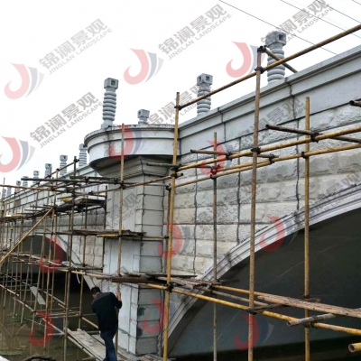 鑄造石橋裝施工現場