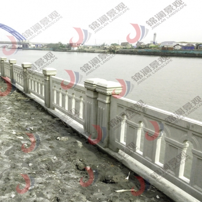 鑄造石河道欄桿