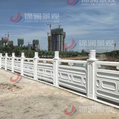 寧波白色鑄造石景觀護(hù)欄