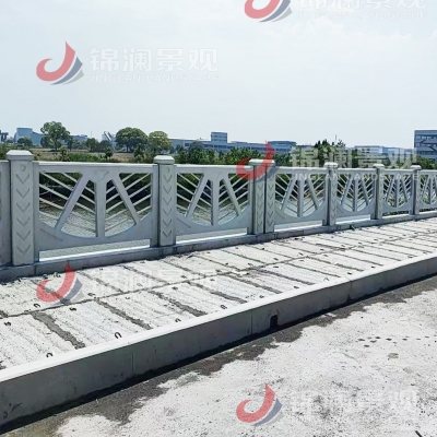 河南鄭州橋梁改造精鑄石景觀復(fù)合欄桿